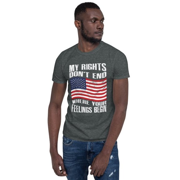 My rights Don't end where your feelings begin Sleeve Unisex T-Shirt - Picture 3 of 6